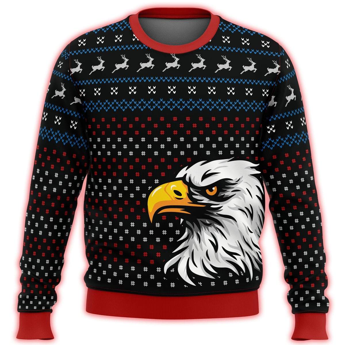 Patriotic Eagle Ugly Christmas Sweater | For Men & Women | Adult | Us6197