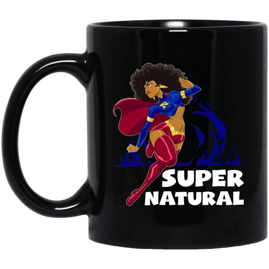 African American Coffee Mug Super Natural 11oz – 15oz Black Mug