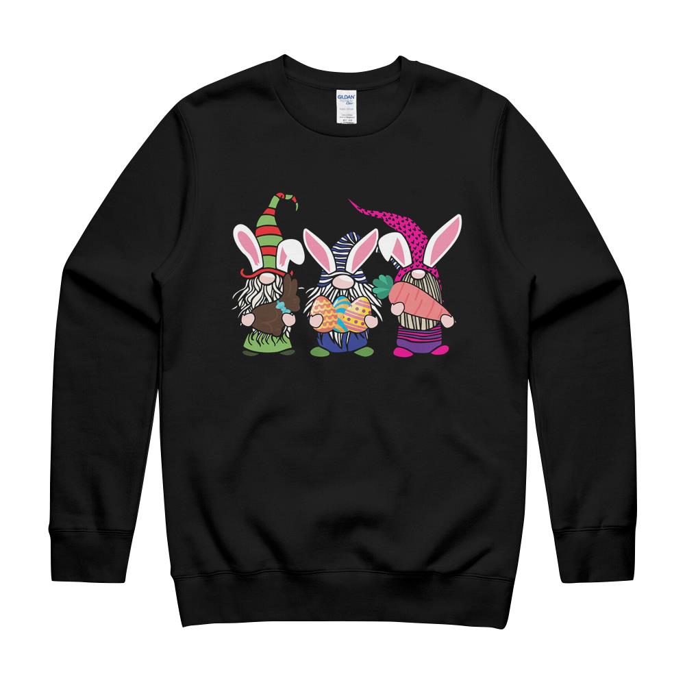 Nordic Gnomes Easter Bunny Ears Costume Crewneck Sweatshirt