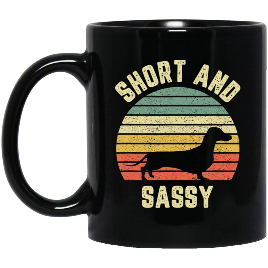 Vintage Dachshund Funny Weiner Dog Short Sassy Coffee Mug