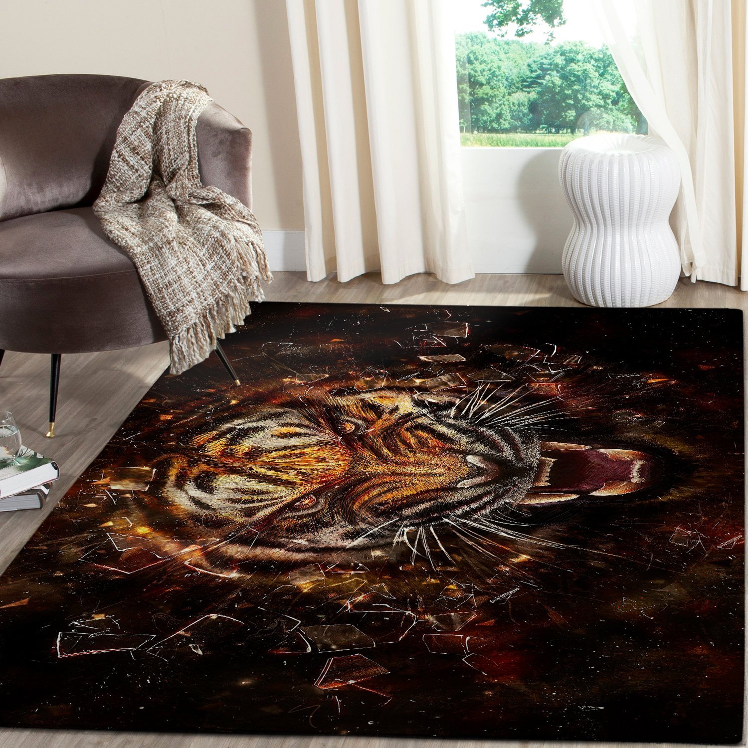 3D Area Rug Tiger Floor Decor 10112