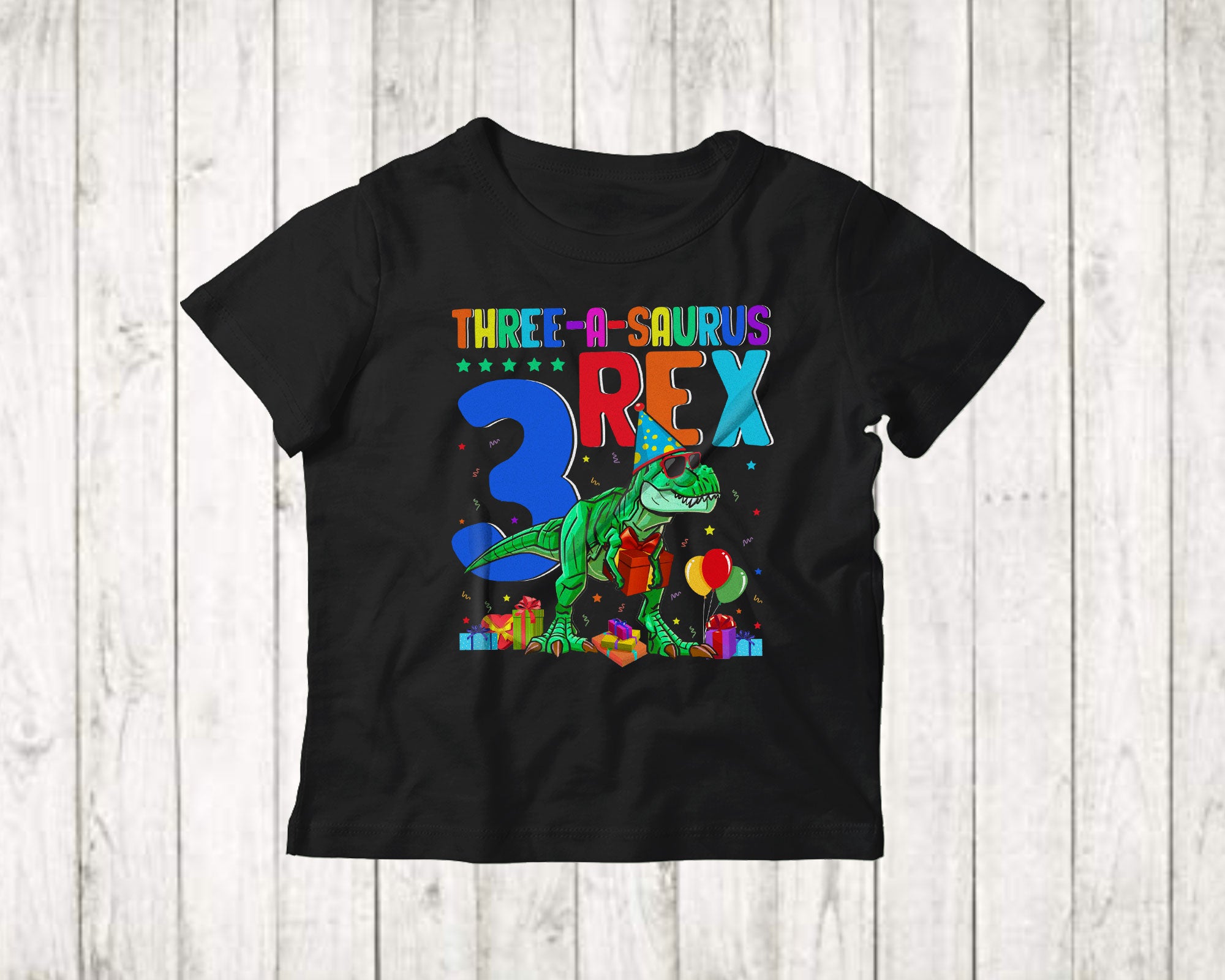 Birthday T-Rex Shirt Three-A-Saurus 3 Rex Cute 3Rd Birthday Boy Kids Dinosaur T-Rex Lover Gifts T-Shirt