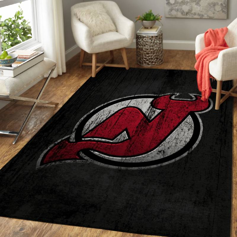 Rug Home Decor New Jersey Devils Vintage – Hockey Logo Sport