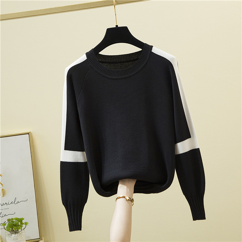 2022 Sweater Women Autumn Winter Long Sleeve Top Korean Casual Loose O-Neck Pull Femme Knitted Pullover Women Sueters De Mujer alx