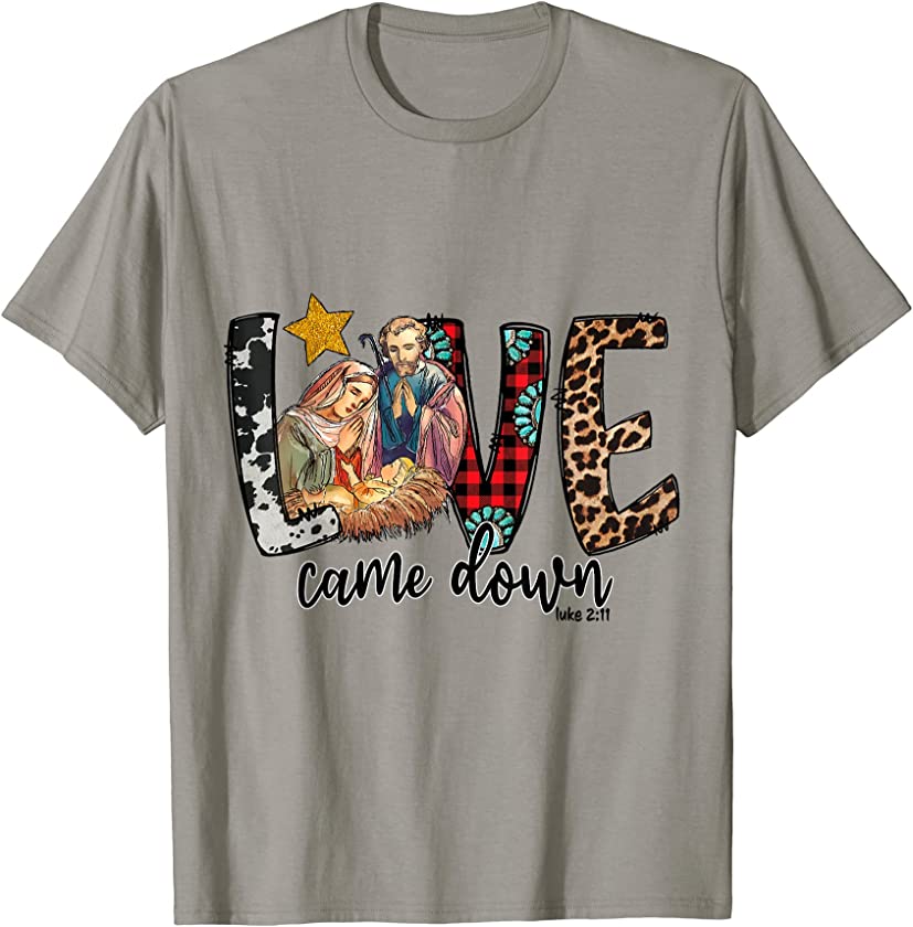 Western Leopard Cowhide Love Came Down T-Shirt