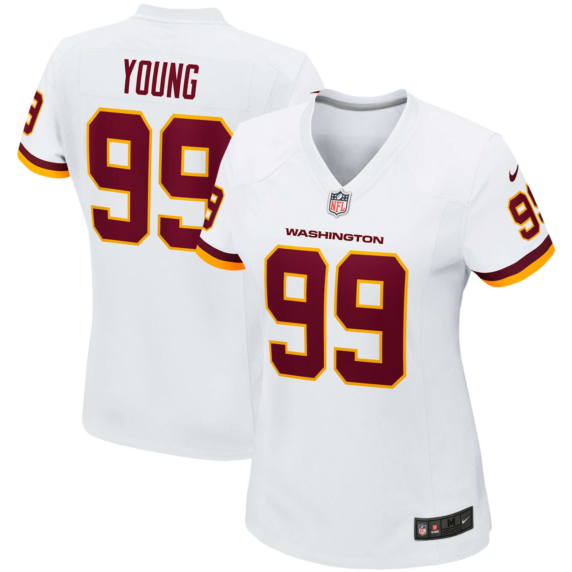 Women’s Washington Football Team Chase Young White Game Player Jersey