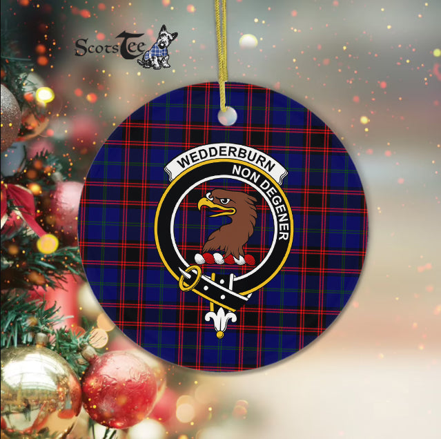 Wedderburn Scottish Clan Plaid Ornament Gift. Christmas Tree Ornament Wedderburn Clan Tartan Ornament Great Christmas Ornaments Gift