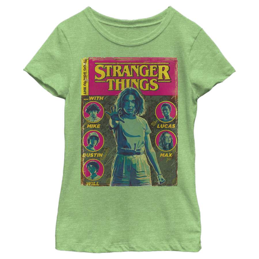 Stranger Things Girl’s Vintage Comic Book Cover  T Shirt