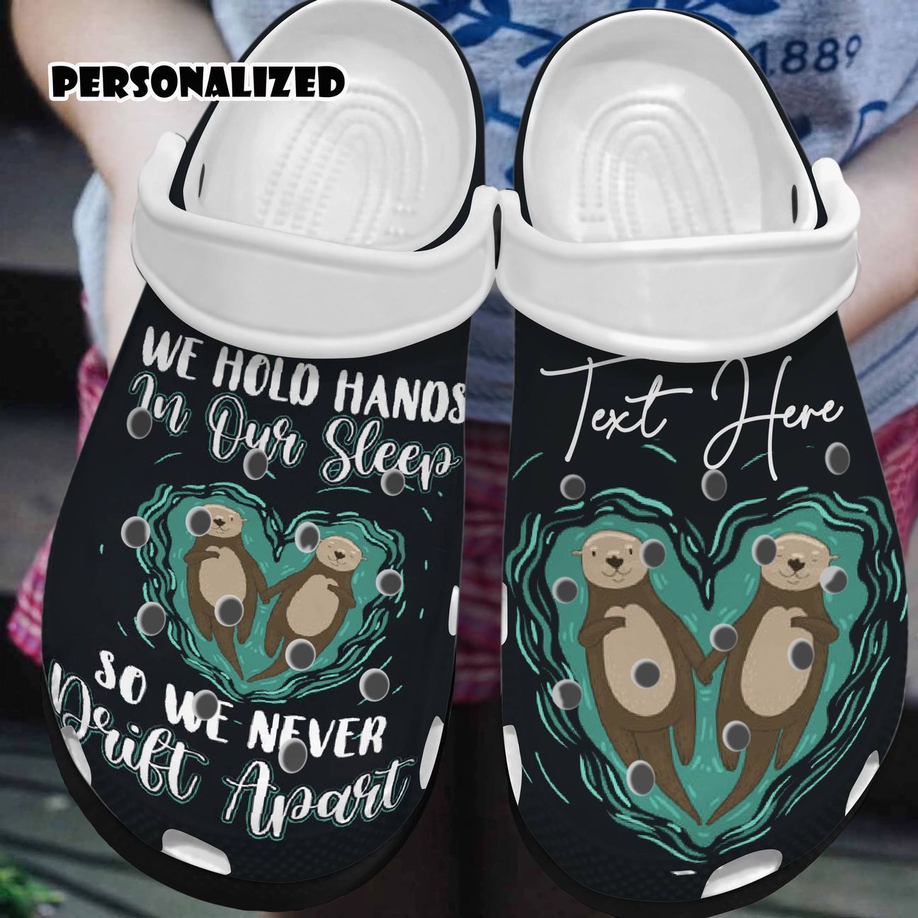 Otter Personalized Clog, Custom Name, Text, Color, Number Fashion Style For Women, Men, Kid, Print 3D Love