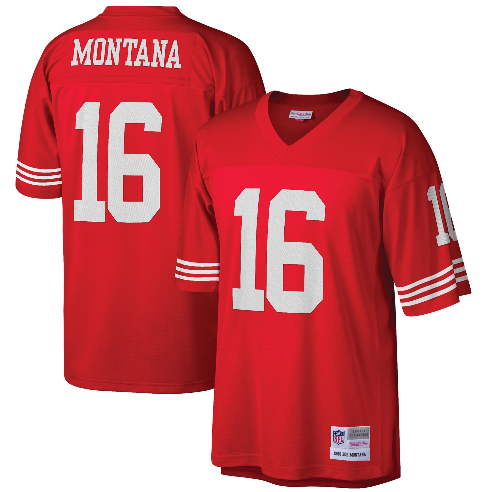 Joe Montana San Francisco 49ers Mitchell & Ness Big & Tall 1990 Retired Player Replica Jersey – Scarlet