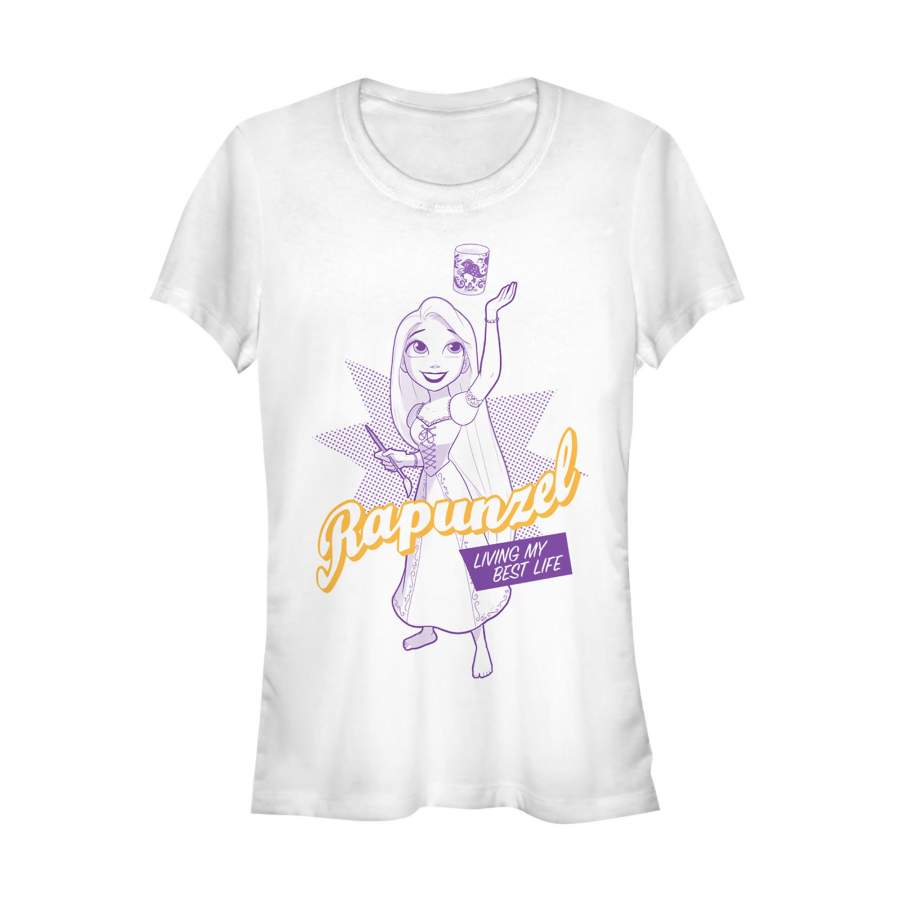 Tangled Junior’s Best Life Pop Art  T Shirt