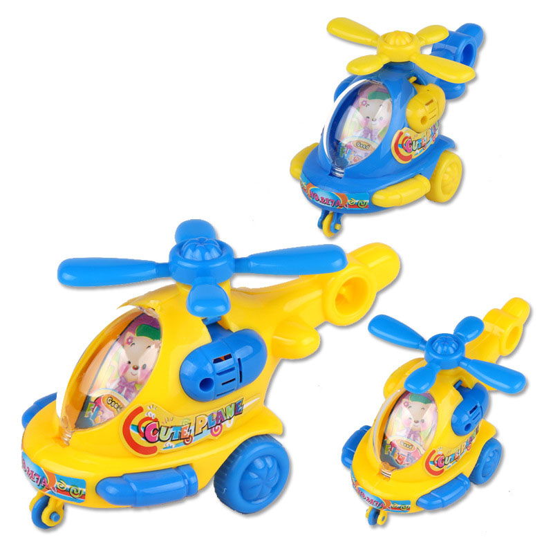 1Pcs Classic Cartoon Rope Helicopter Children Entertainment Wind-up Toys Cute Rotating Propeller Vehicles Toy alx