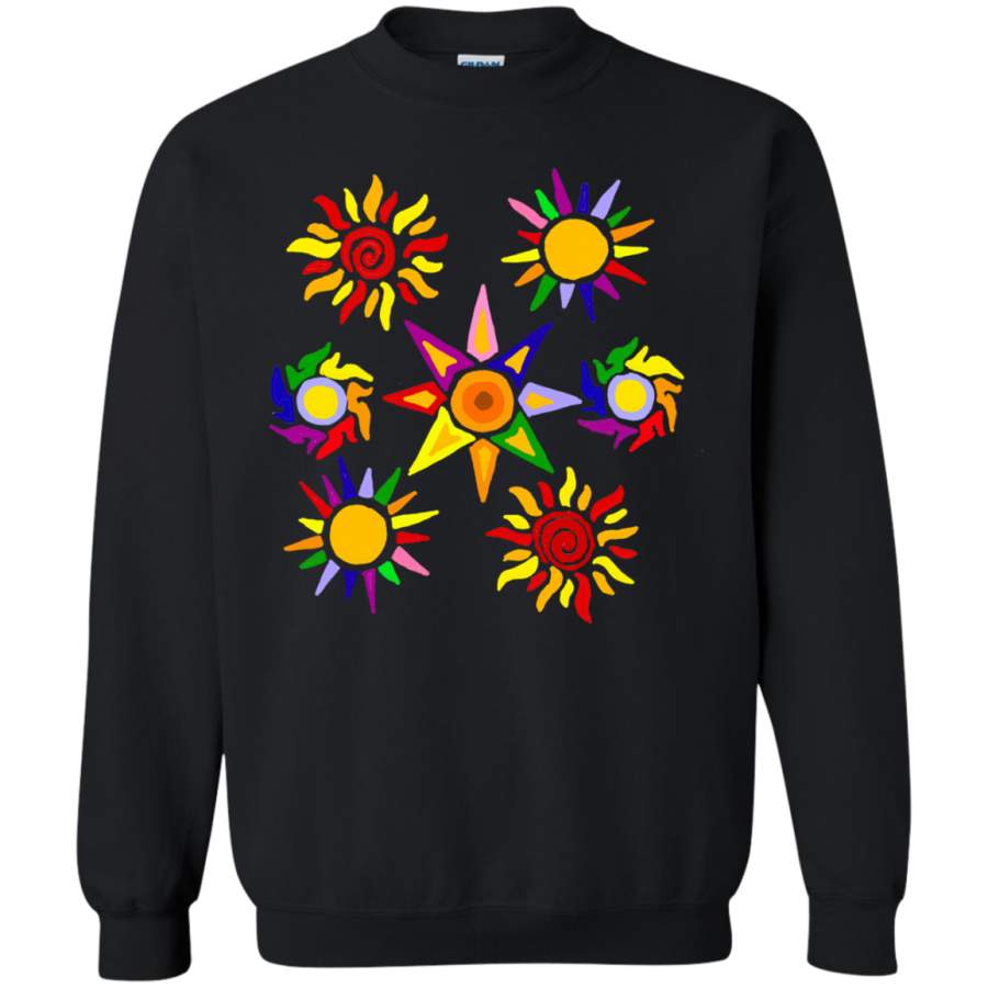 AGR Striking Colorful Sun Art Sweatshirt T-Shirt & Hoodie