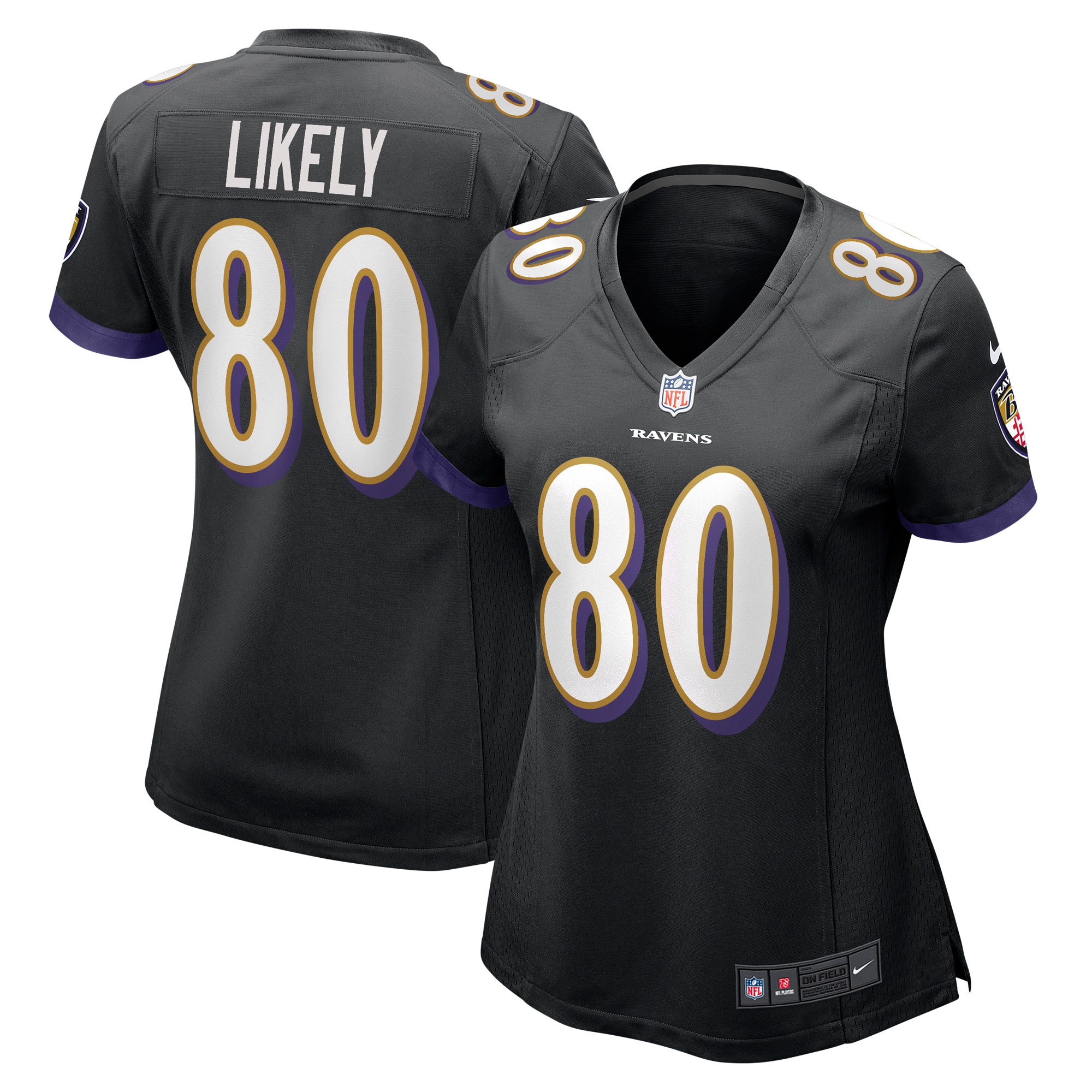 Isaiah Likely Baltimore Ravens Women's Alternate Game Jersey – Black