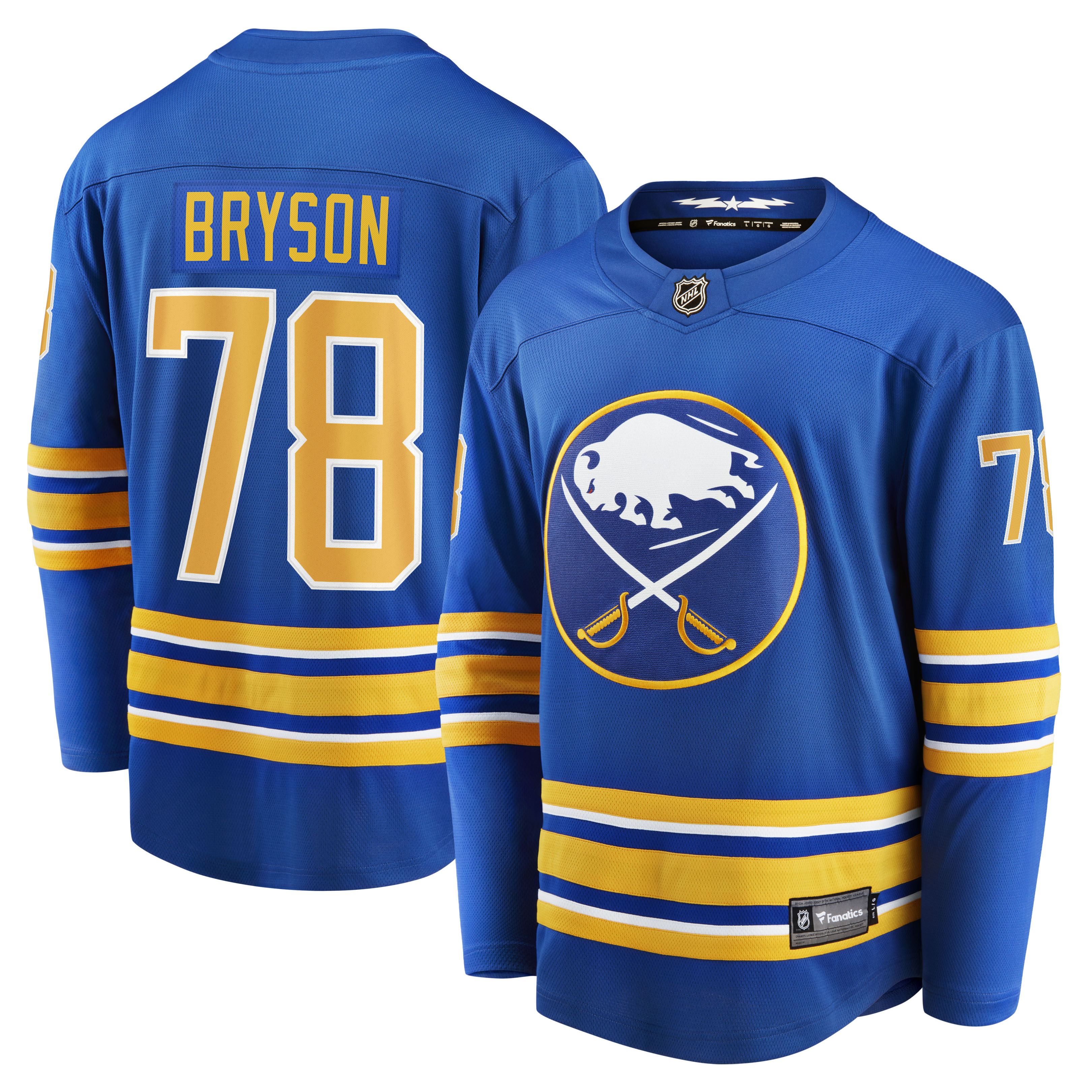 Men's Buffalo Sabres Jacob Bryson Royal Home Breakaway Player Jersey