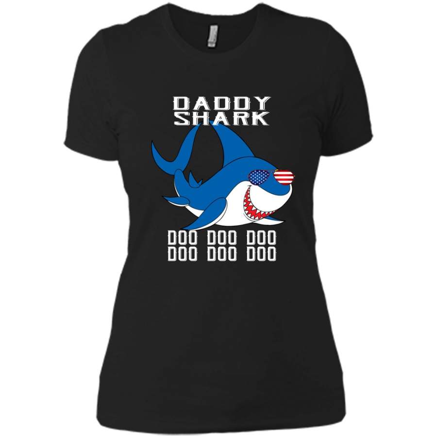 Daddy Shark Doo Doo Doo 3 – District Made Ladies Shirt