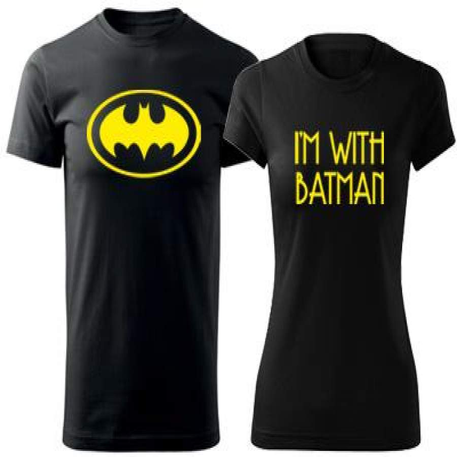 (Batman & I’m with Batman) Couples t Shirts, Lovers t Shirts, Matching Shirts, Valentines Day Gifts, Anniversary Gifts