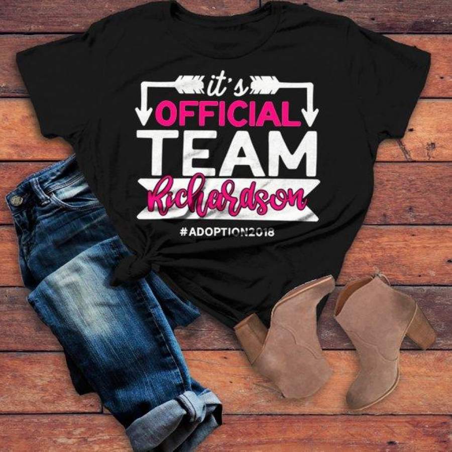 Women’s Personalized Adoption T Shirt Matching Custom Family Shirts Adopt Adopting Tee