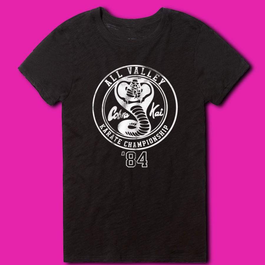 Cobra Kai Karate Championship Vintage Retro Ringer Style Women’S T Shirt