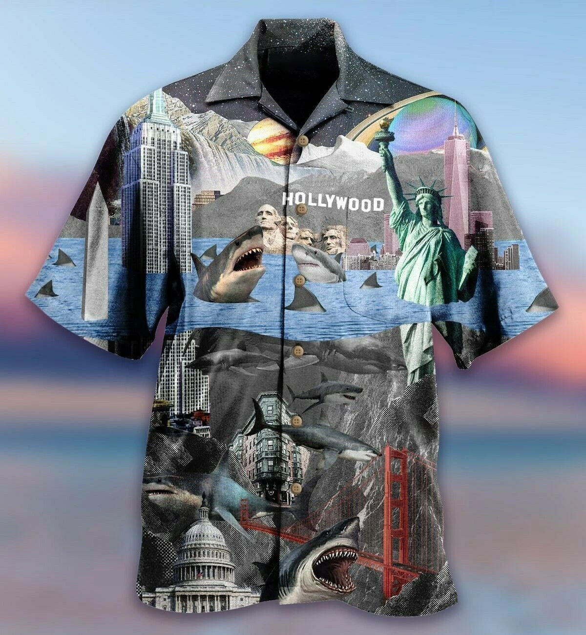 Waybackapparel Sharks Will Become King Hawaiian Shirts Gift For Summer 3D Hawaiian Shirt