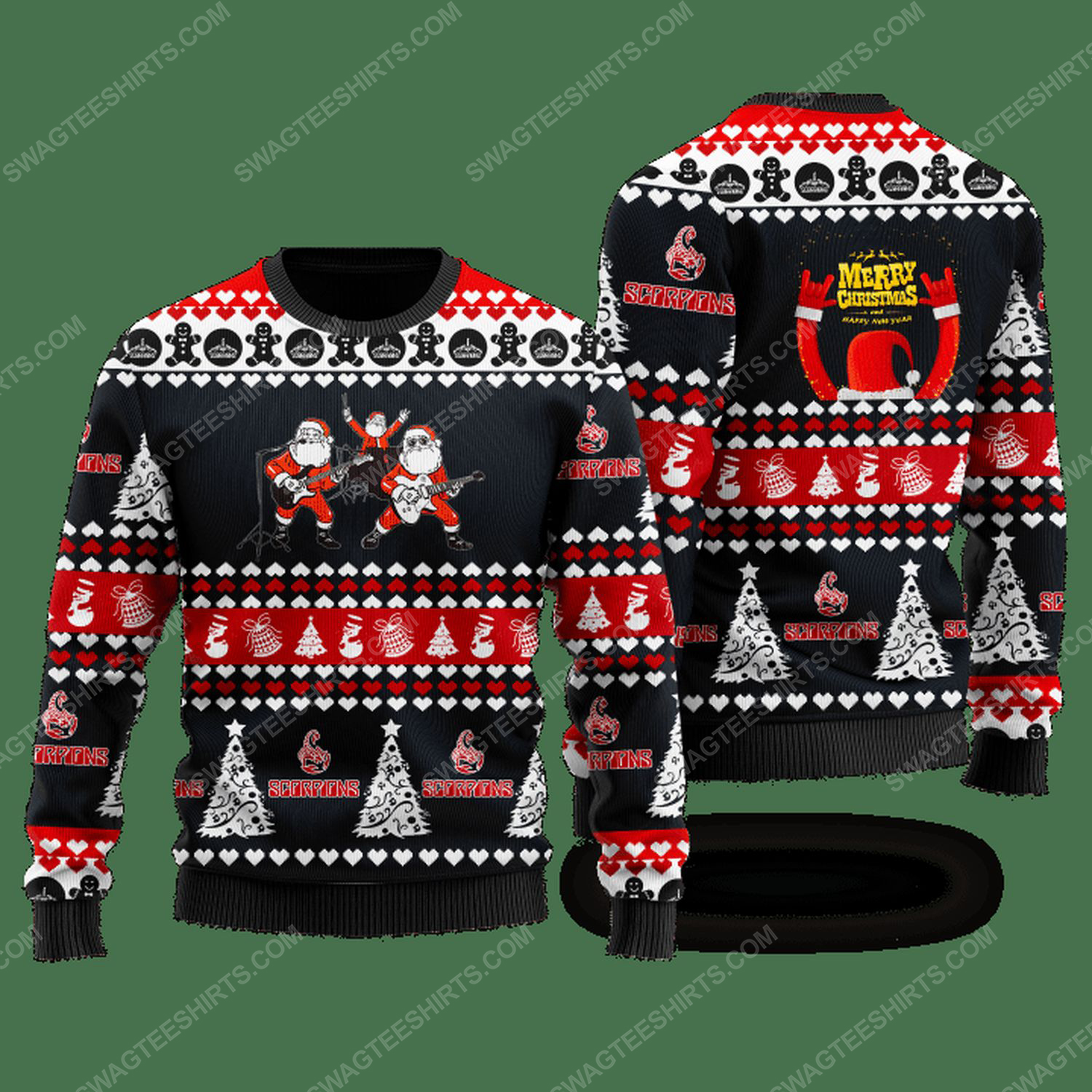 [Special Edition] Scorpions Rock Band Santa Ugly Christmas Sweater – Maria