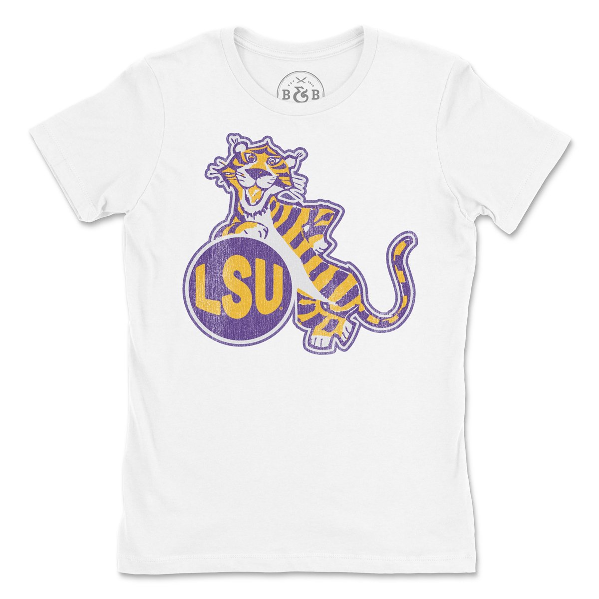 B&B Dry Goods Lsu Tigers Esso Women’S Tri-Bend T-Shirt – White