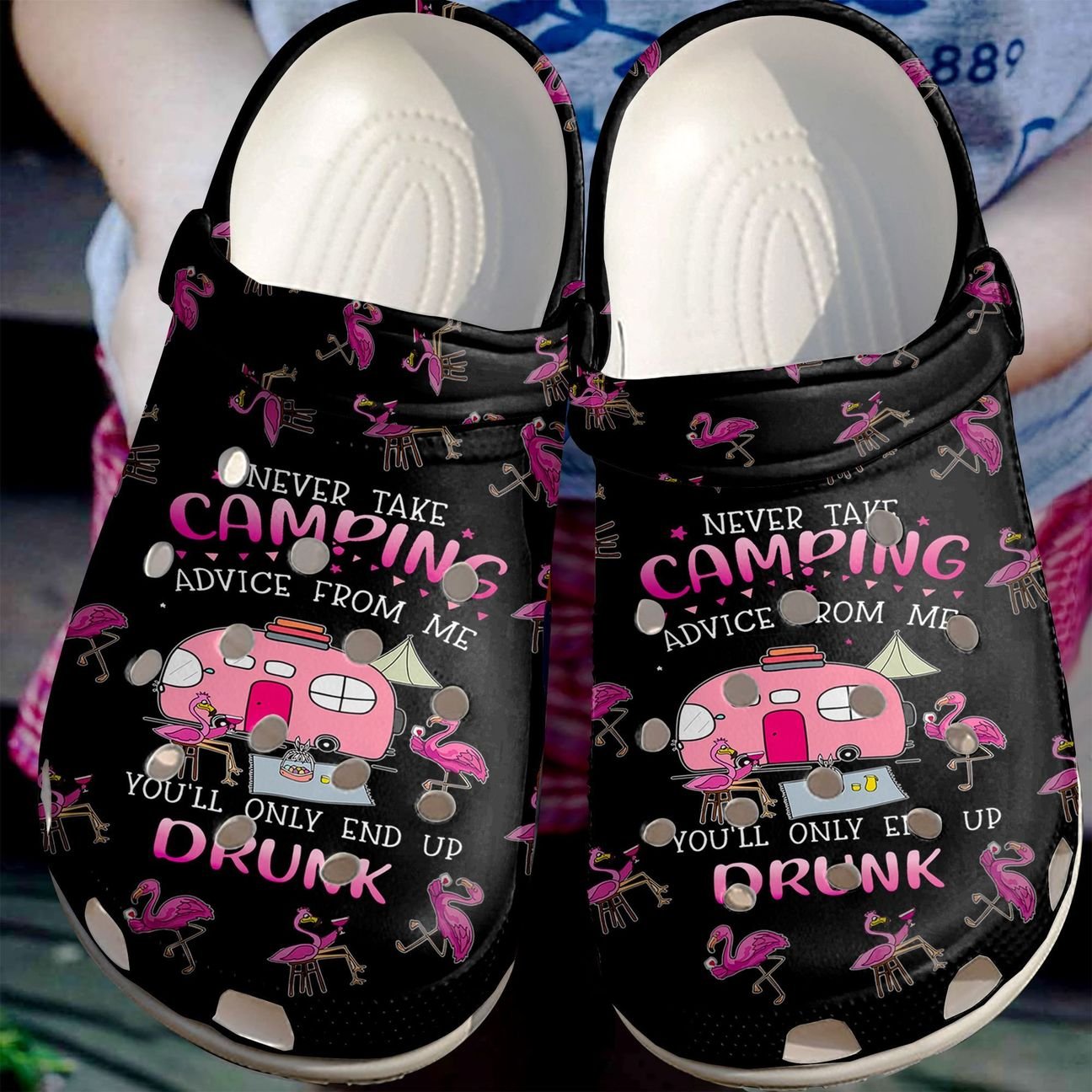 Camping Personalize Clog, Custom Name, Text, Fashion Style For Women, Men, Kid, Print 3D Camping Advices