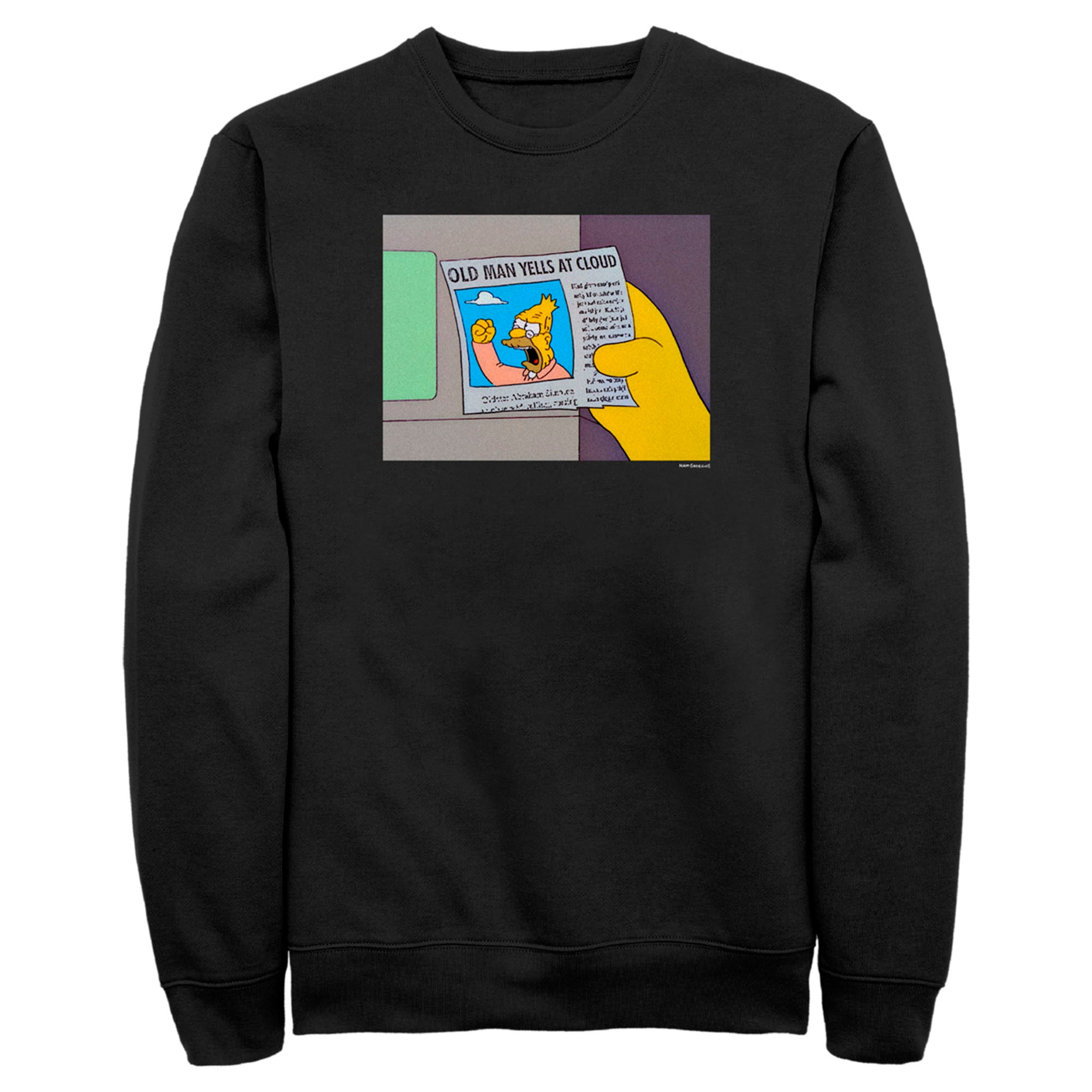 The Simpsons Men’S Old Man Yells  Sweatshirt