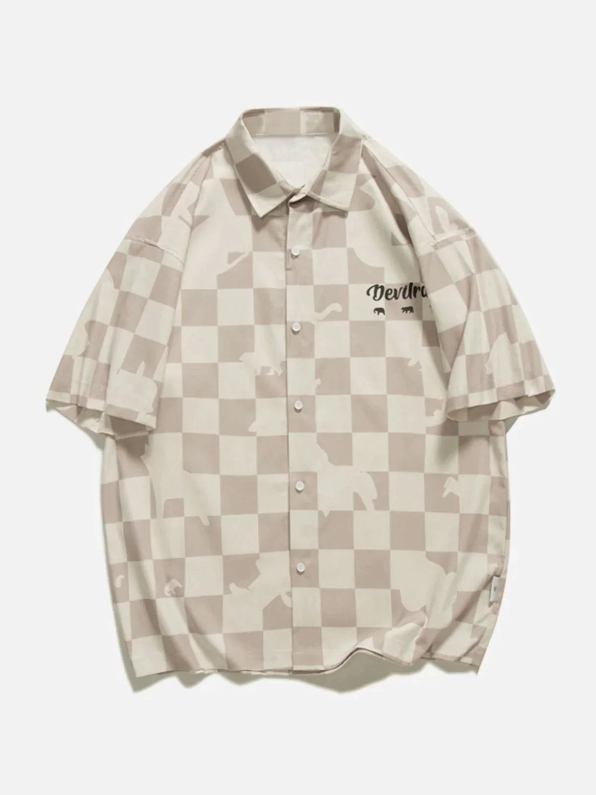 Talishko™ – Checkerboard Silhouette Short Sleeve Shirt