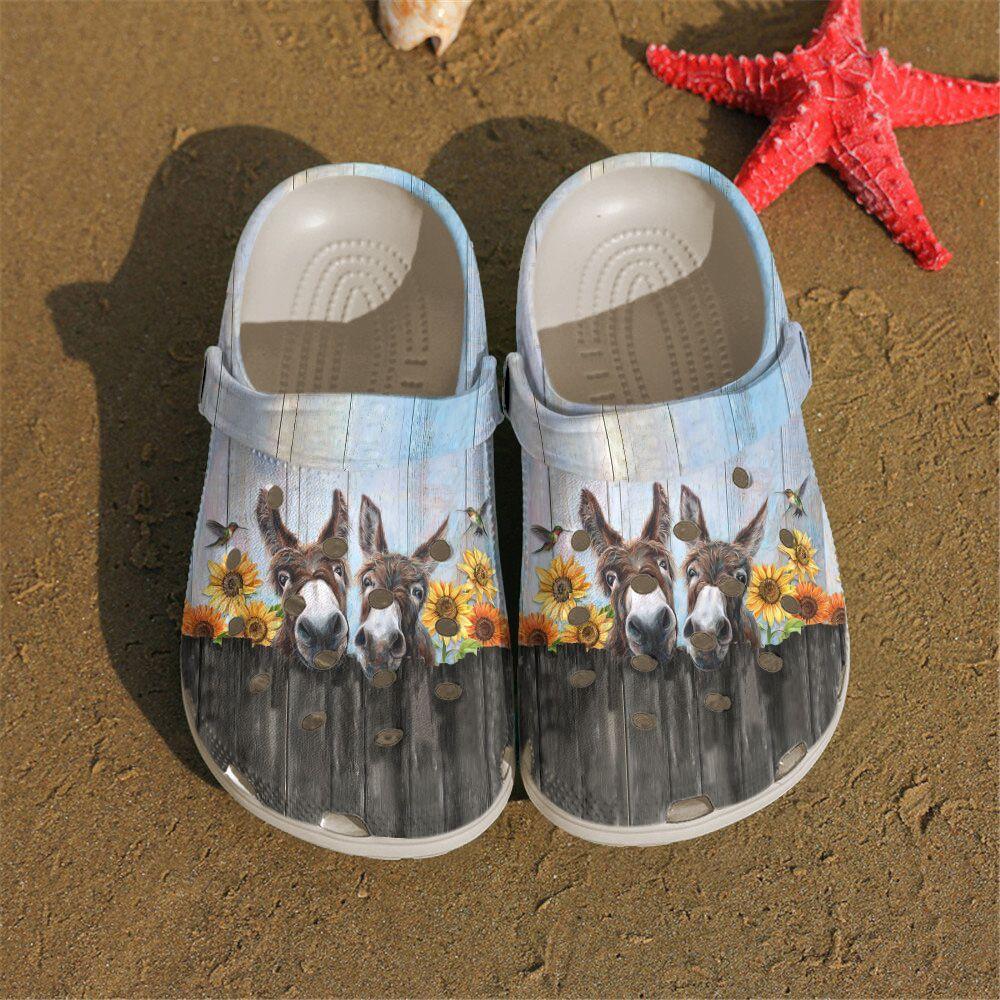 Donkey Personalized Clog, Custom Name, Text, Color, Number Fashion Style For Women, Men, Kid, Print 3D Funny Life