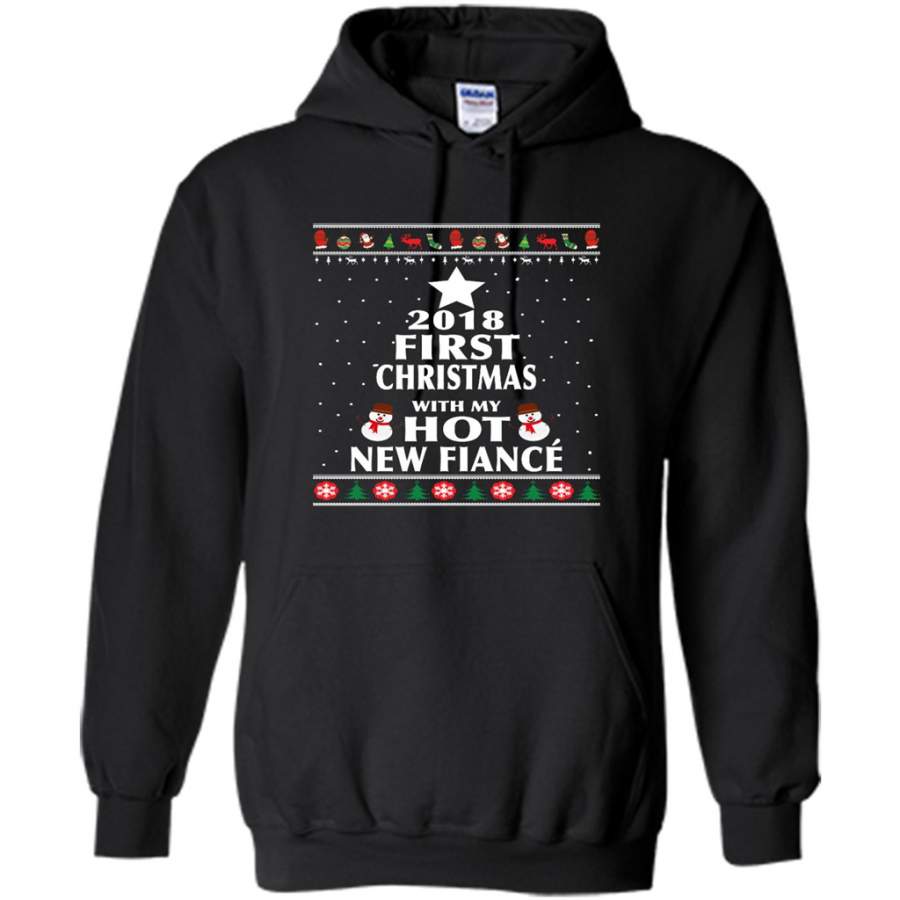 Christmas 2018, First Christmas With My Hot New Fiance – Gildan Heavy Blend Hoodie