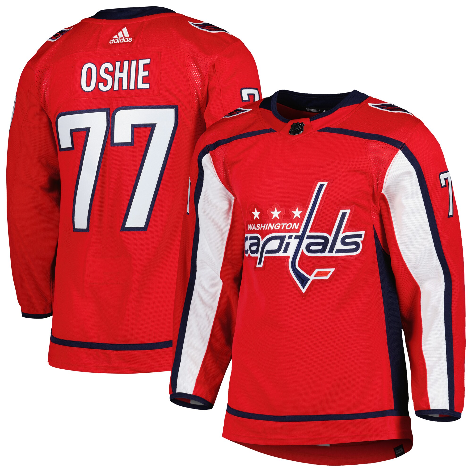 Men's Washington Capitals TJ Oshie adidas Red Primegreen Authentic Pro Player Jersey