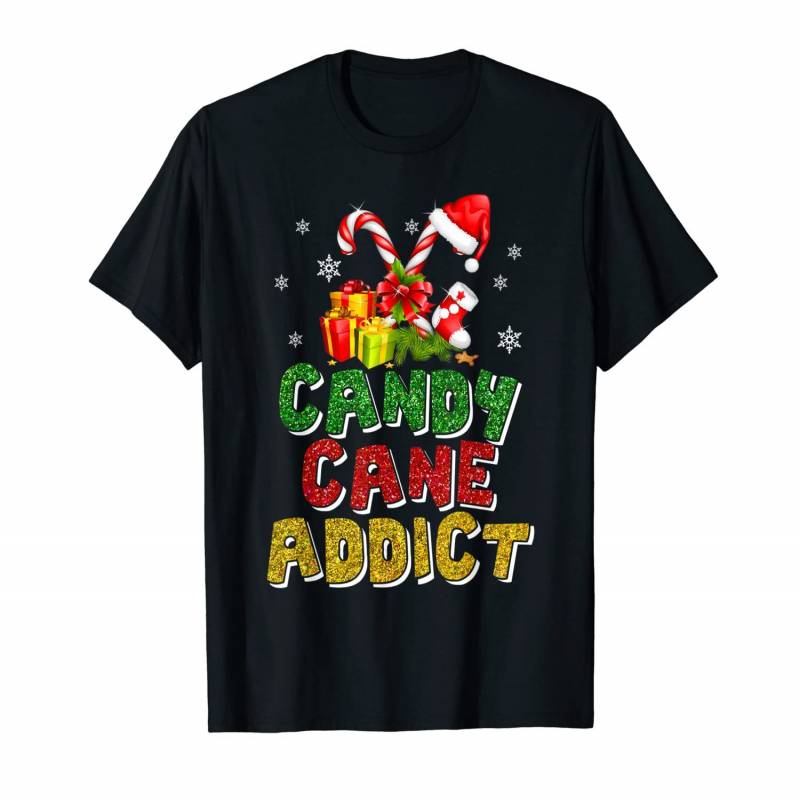 Candy Cane Addictt Funny Christmas Gift T-shirt