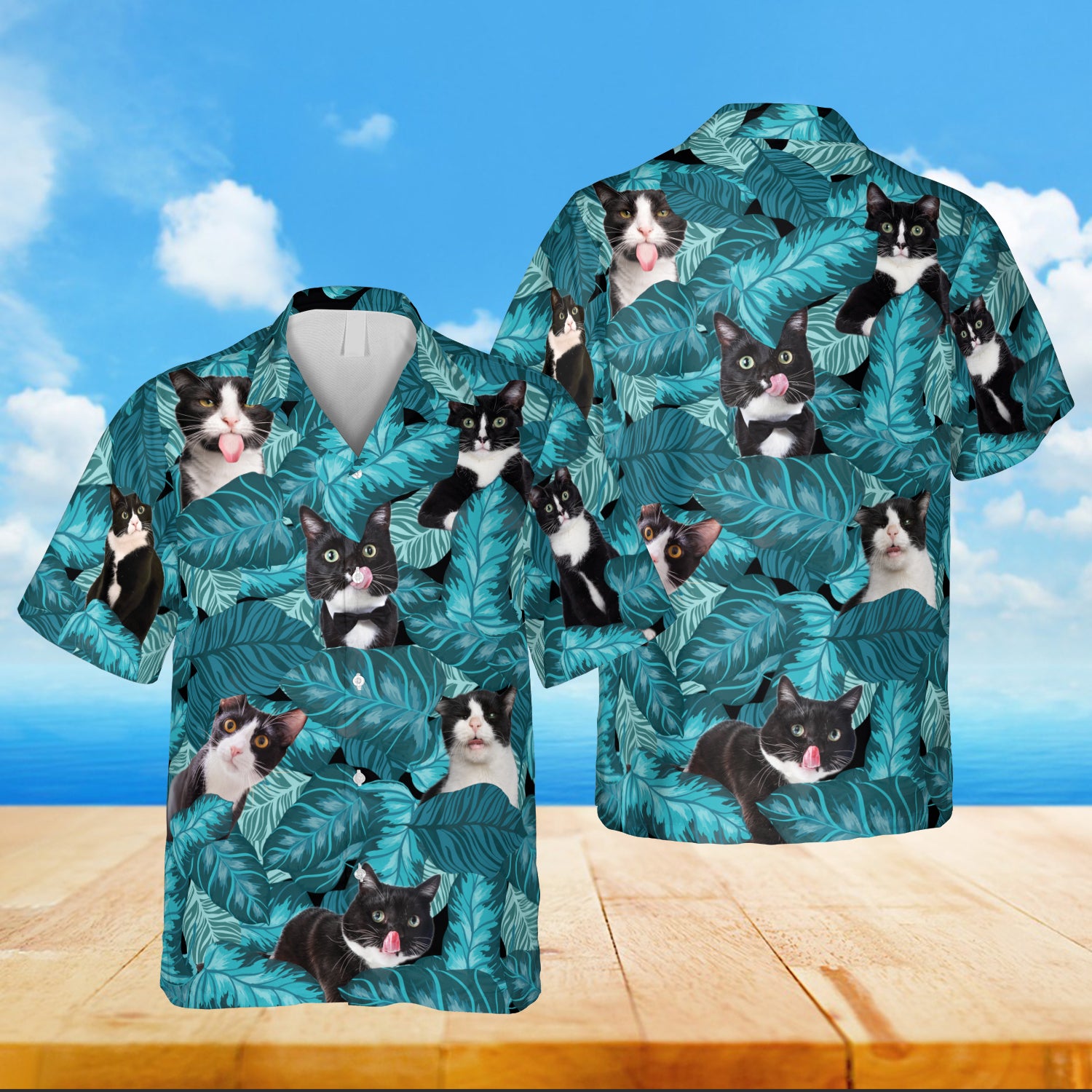 Tuxedo Cats Tropical Hawaiian Gift For Cat Lovers Ha42259