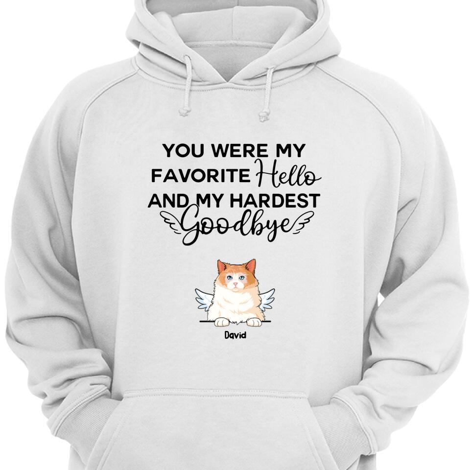 My Hardest Goodbye, Custom Cat Memorial Personalzied Hoodie – Trendingpersonalzied