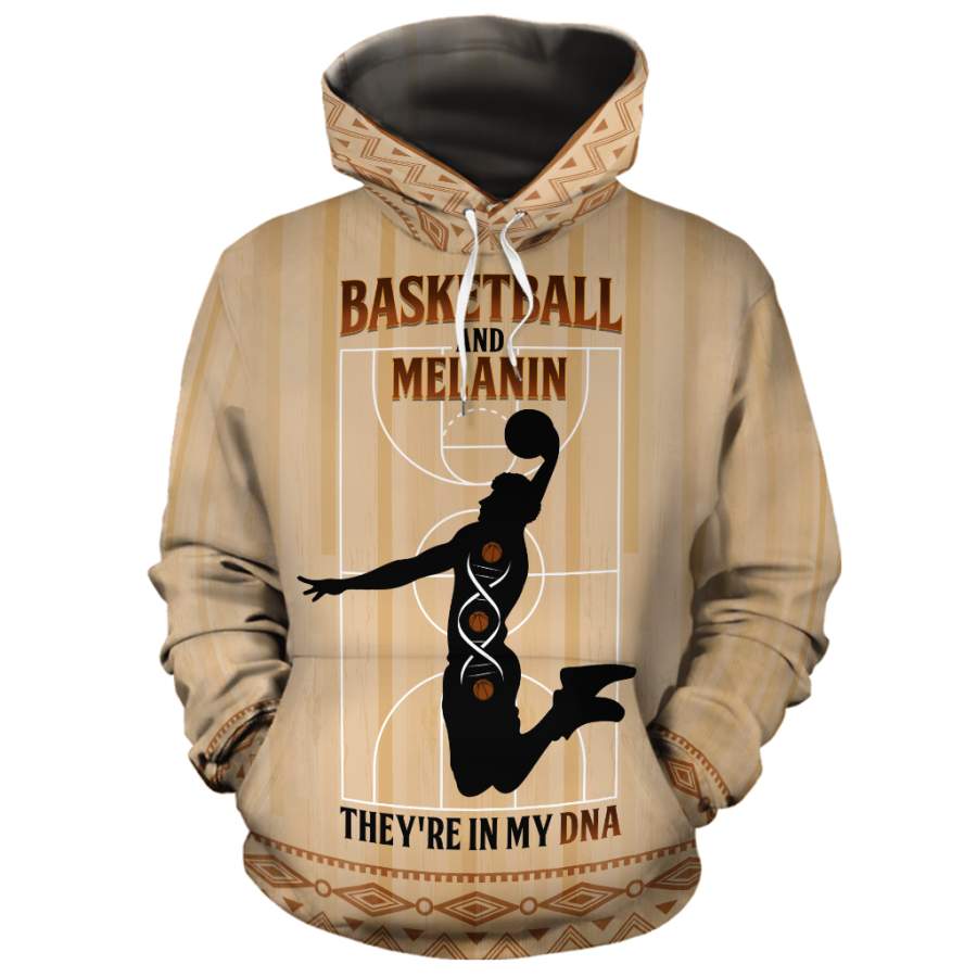 Basketball & Melanin DNA All-over Hoodie