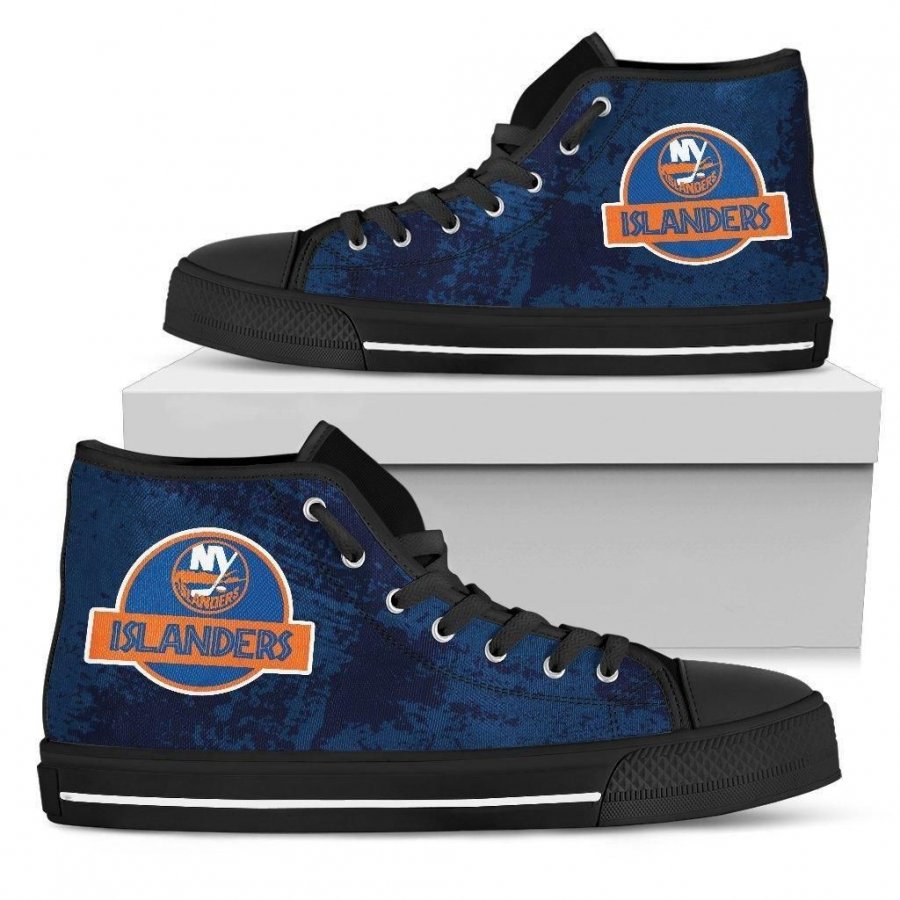 Cute Jurassic Park New York Islanders High Top Shoes #649