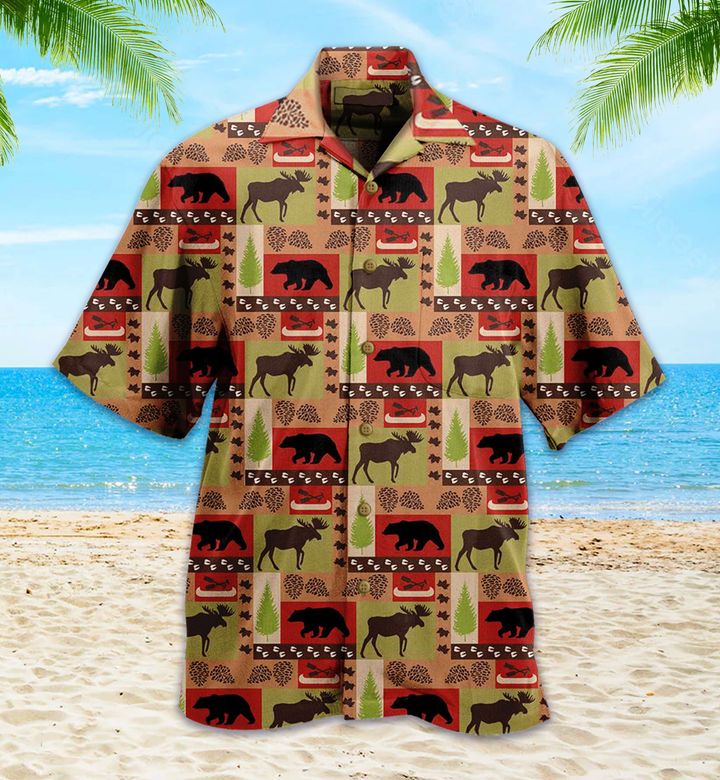 Bear And Deer Red Hawaii Shirt Lover Hawaii For Men Women Ha87630