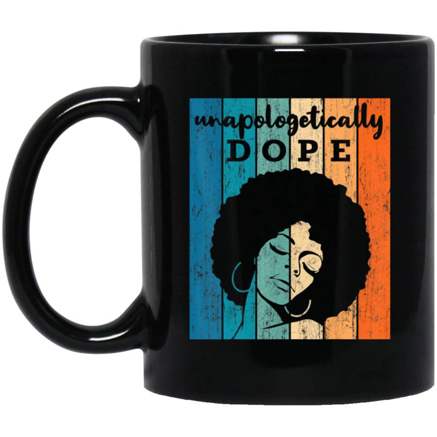 Unapologetically Dope Afro African American Christmas _2525 Coffee Mug