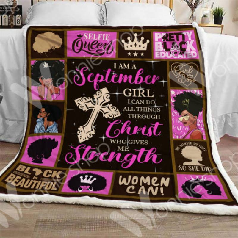 September Black Women Sherpa Blanket OCT1004 77O35