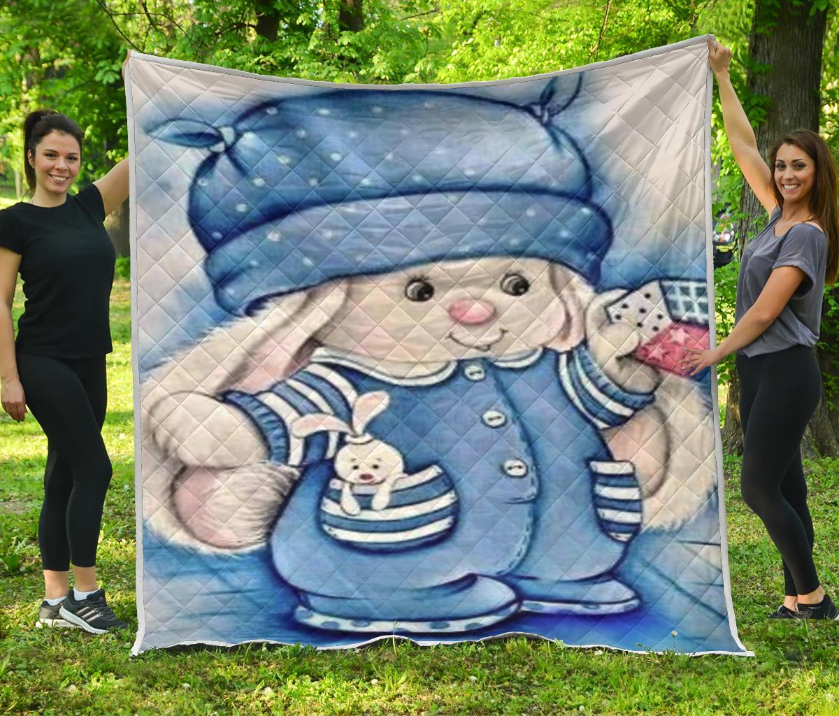 Baby Boy Bunny Cot Quilt