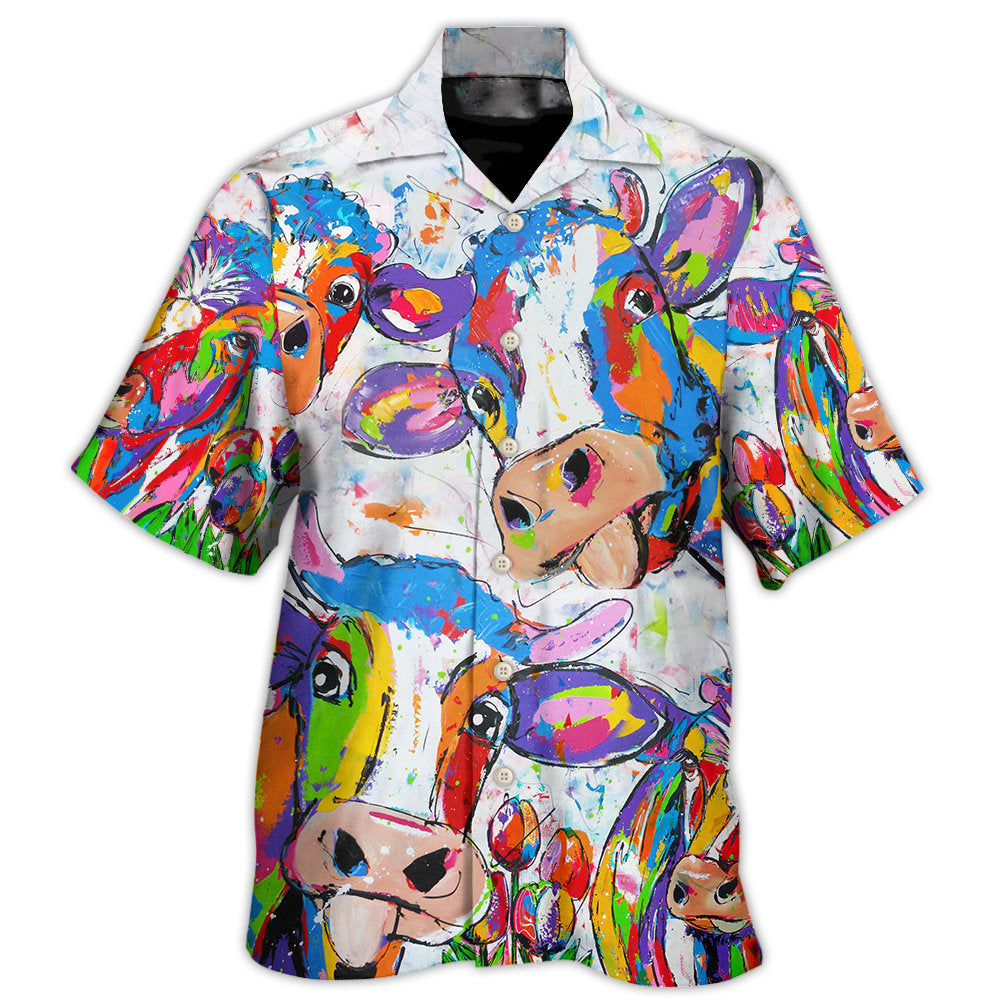 Cow Funny Amazing Colorful Hawaii Shirt Ha104492