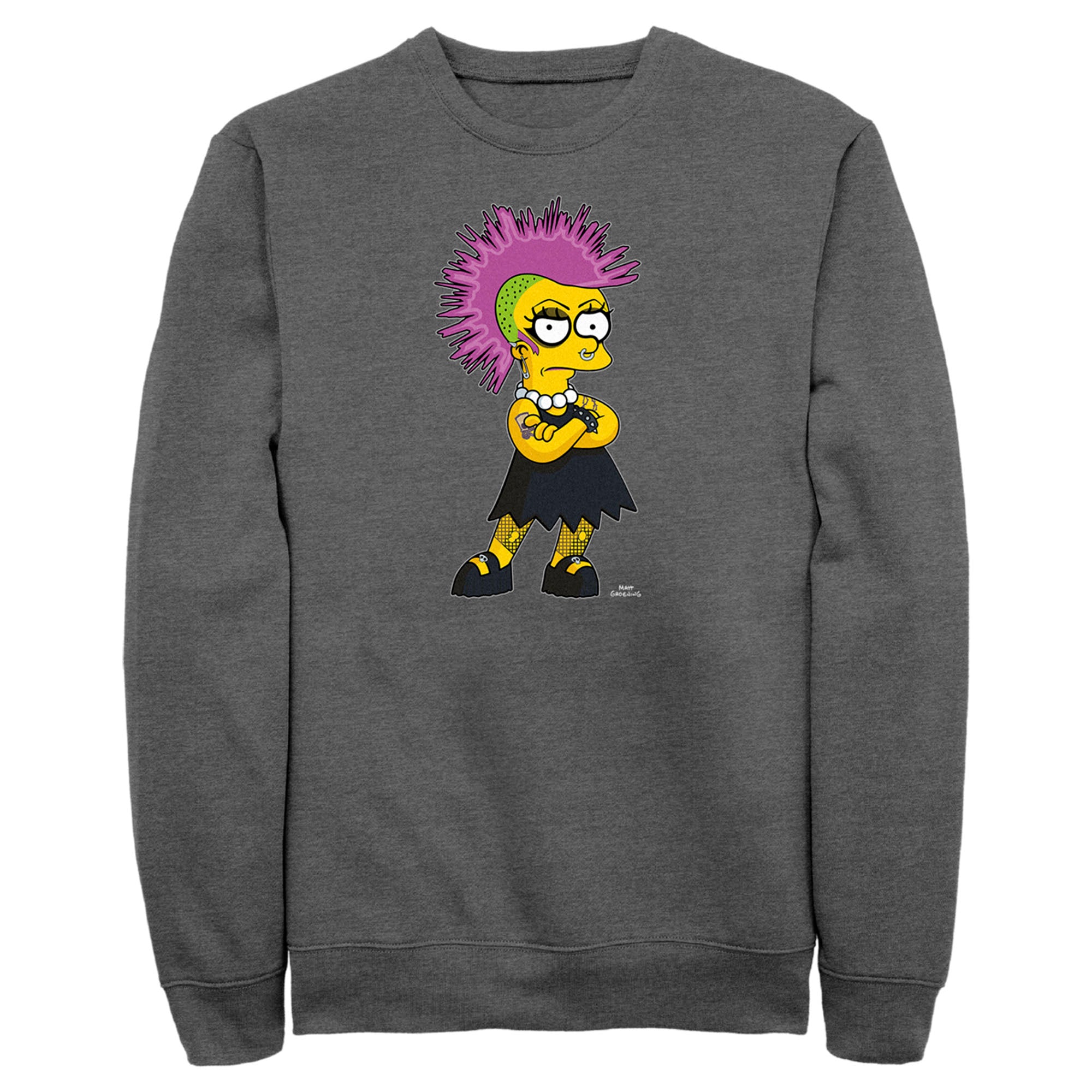 The Simpsons Men’S Punk Lisa  Sweatshirt