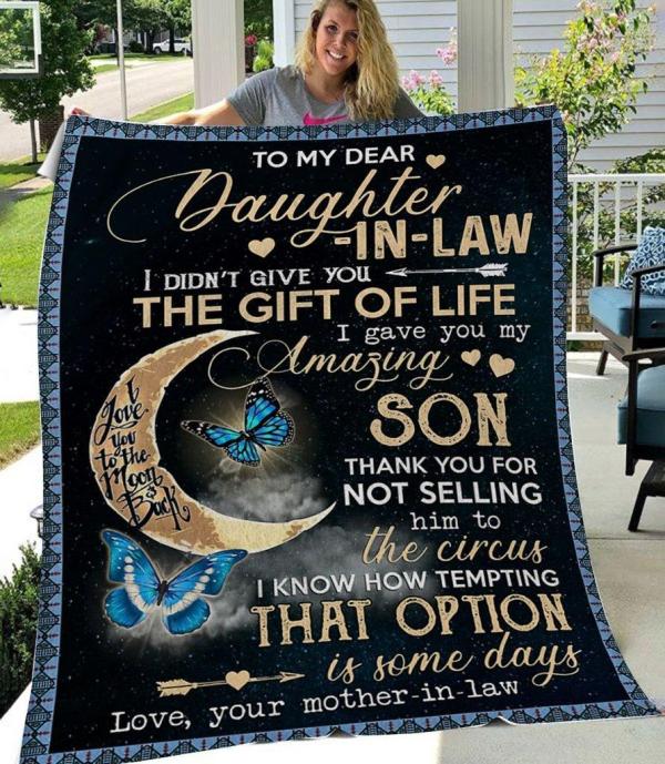 To My Daughter-In-Law Butterfly Blanket