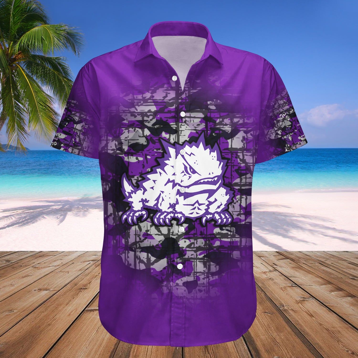 Tcu Horned Frogs Hawaii Shirt Camouflage Vintage – NCCA