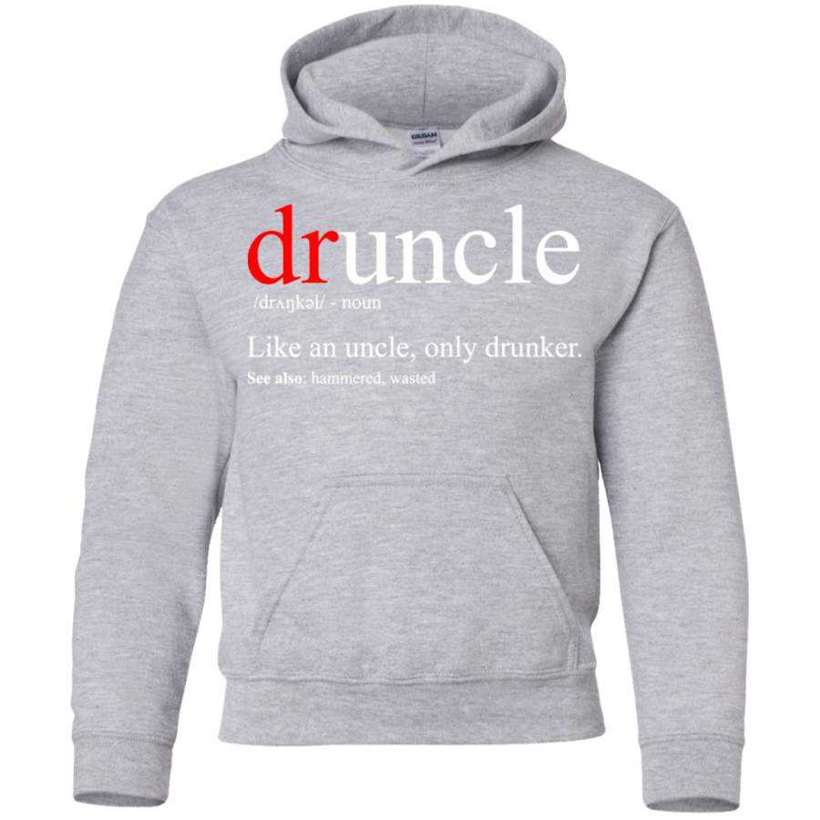 AGR Mens Druncle T-Shirt – Cool & Funny Uncle T-Shirt Youth Pullover Hoodie