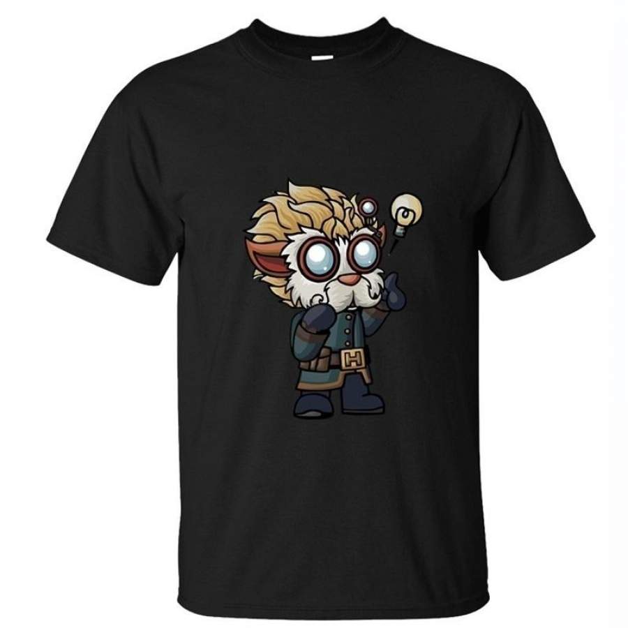 Cotton Sportswear Tee Plus Size Men’S T-Shirt Printed Lol Heimerdinger