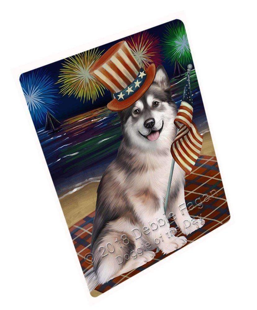 4Th Of July Firework Alaskan Malamute Dog Blanket Blnkt49422