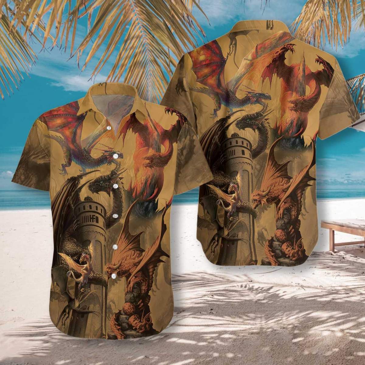 Dragon On The Castle Hawaii Shirt For Men And Women Ha75599