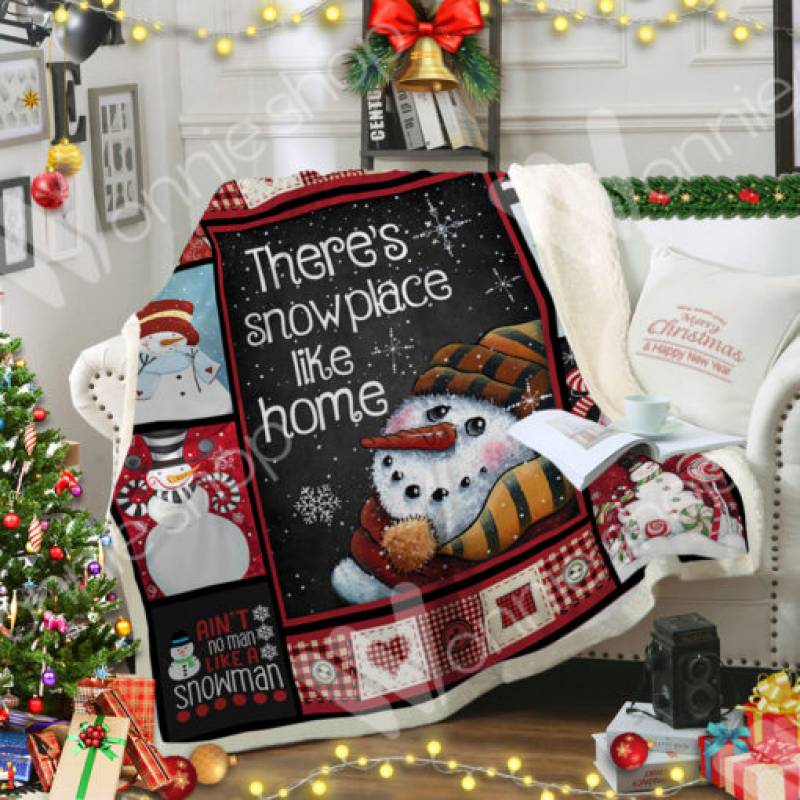 Snowman Christmas Sherpa Blanket AU2601 85O34